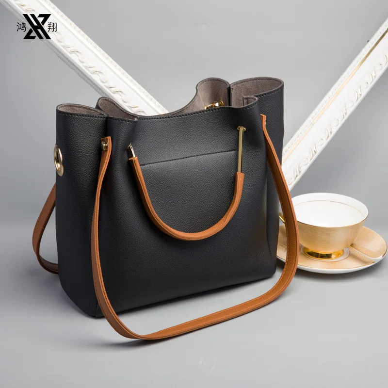 

Fashion Women's Bag 2020 Winter New Large Capacity One-Shoulder Bucket Bag Portable Messenger Bag