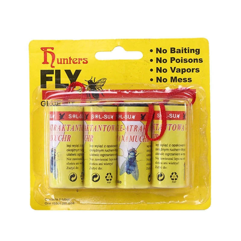 

40 Pcs Sticky Fly Board Fly Catchers 4 Pcs/1 Roll Environmentally Friendly Trap