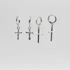 Новинка 2020 года! Металлические серьги-кольца в форме Креста для мужчин и женщин, длинные серьги вечерние, Ювелирное Украшение в стиле панк, подвески