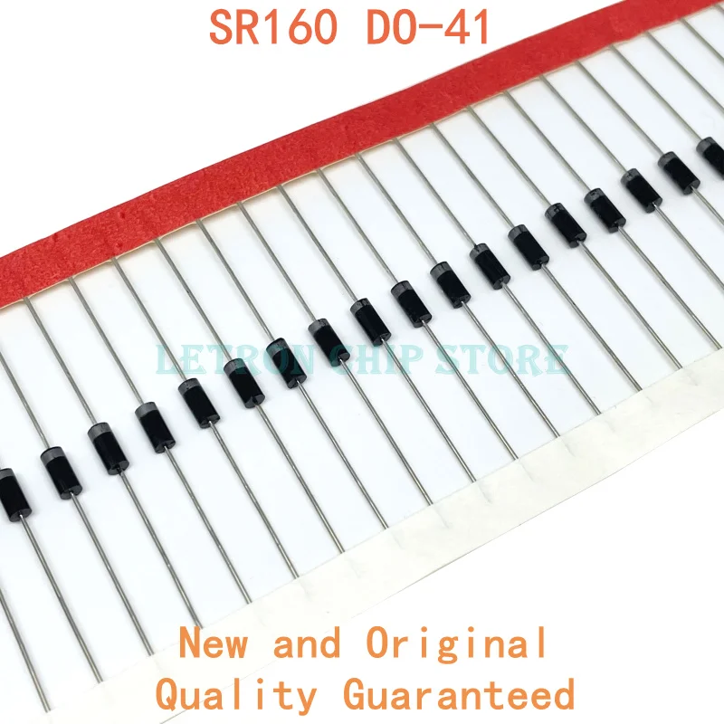 Диод Шоттки SR160 SB160 DO-41 1A 60 в, 100 шт.