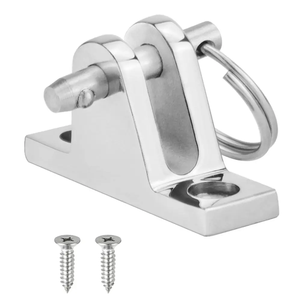 

Stainless Steel Deck Hinge Boat Bimini Top Fitting with Quick Release Pin