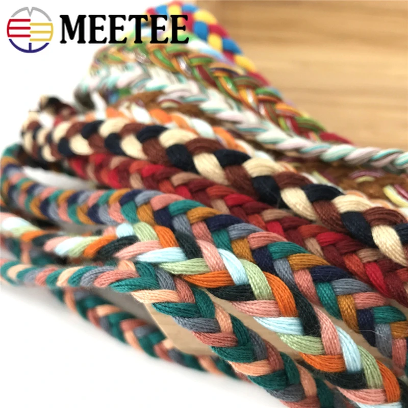 Плетеные хлопковые веревки 10 м 3 нити 8 мм для самостоятельного декора подарочная