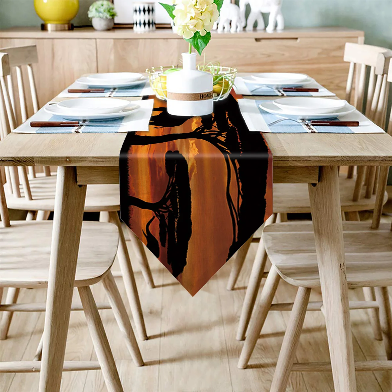 Современная настольная дорожка для свадебной кухни Африканский индийский слон