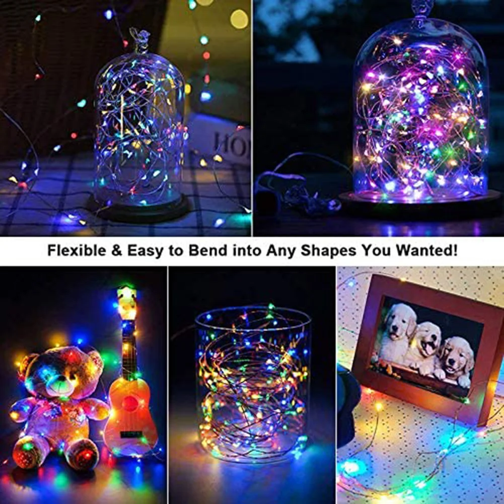 

5M LED Battery Copper Wire String Lights Waterproof Fairy Night Lights Xmas Garland Party Wedding Party Indoor Room Decor