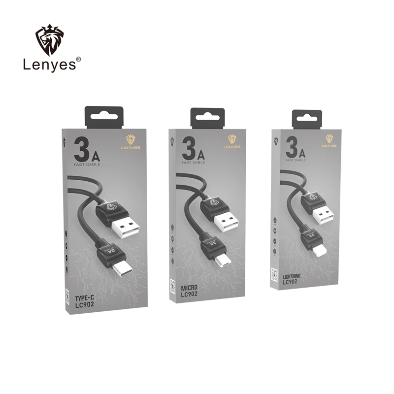 Lenyes 3A кабель для быстрой зарядки Micro USB быстрое зарядное устройство 100 см шнур Microusb