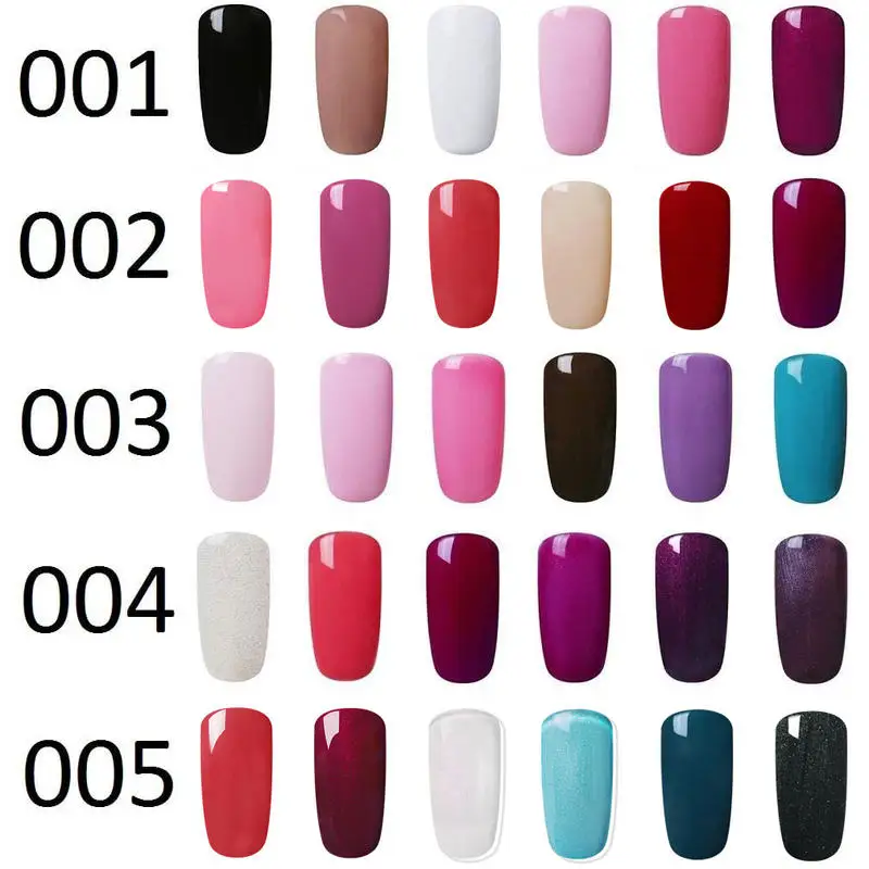 

Elite99 6 Bottles Color Gel Polish Kit Base Top Coat Soak Off UV LED Nail Primer Varnish Salon Manicure 7.3ml