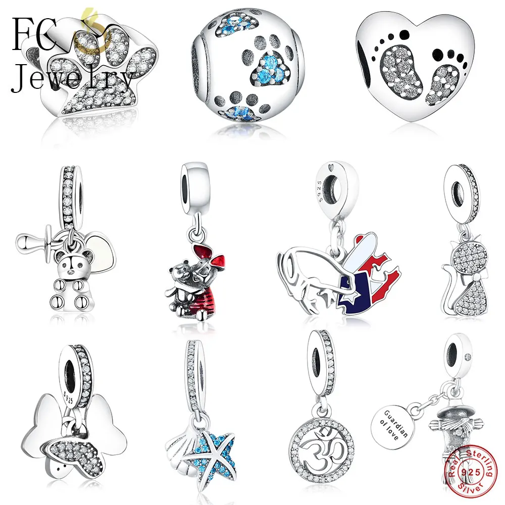 FC ювелирные изделия подходят оригинальные браслеты Pandora шармы Стерлинговое