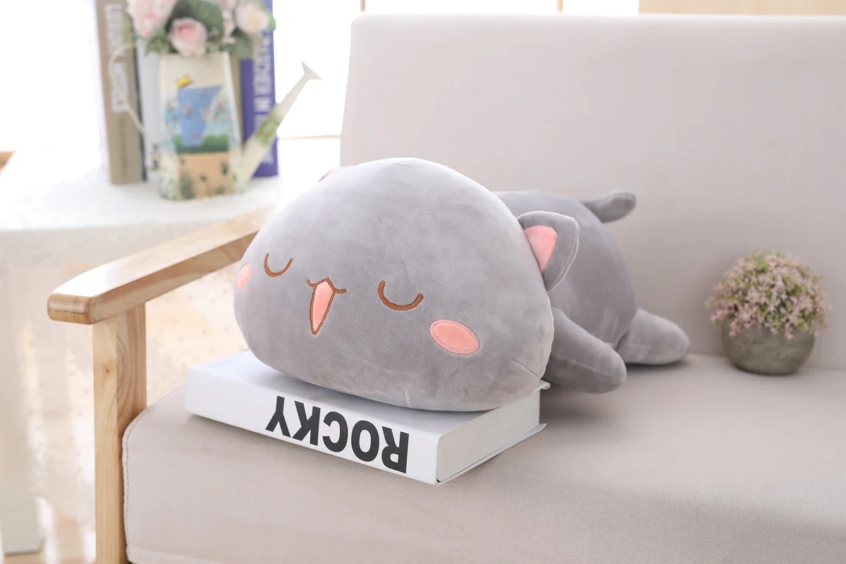 Lucky Boy Sunday Kawaii Лежа кошка плюшевая игрушка мягкая Милая кошка плюшевая подушка Chshion детские плюшевые игрушки подарок на день рождения Рождество