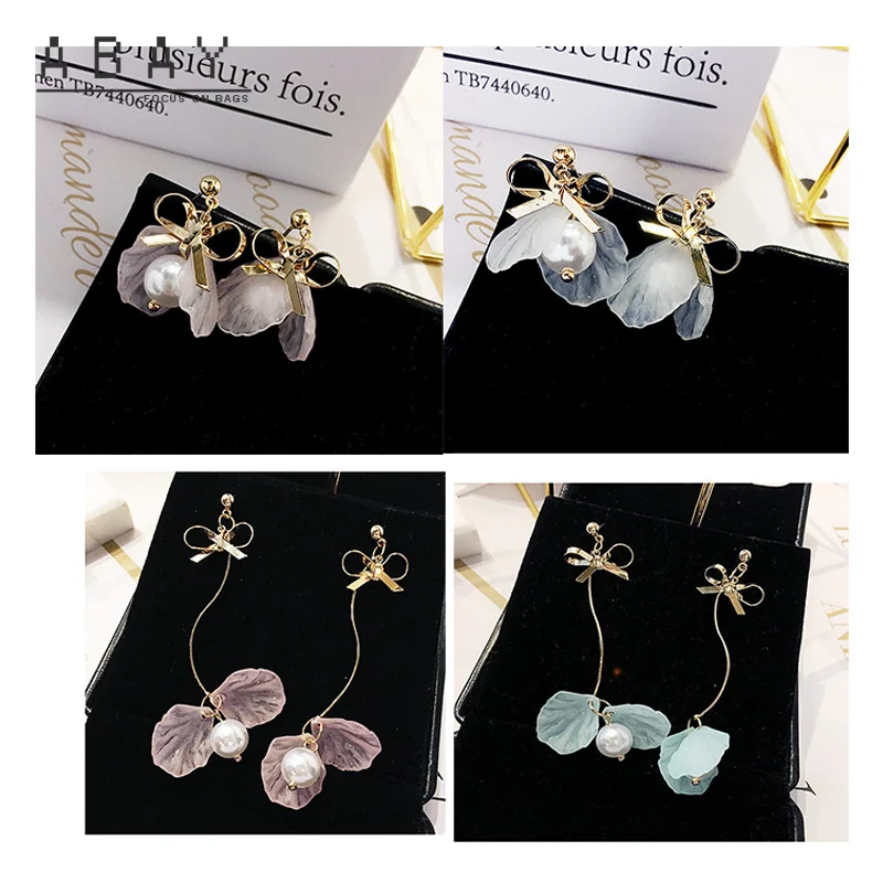 

S925 Silver Needle Shell Pearl Earrings Women New Hot Selling Flower Bow Temperament Elegant High Sense Ear Pendant Wholesale