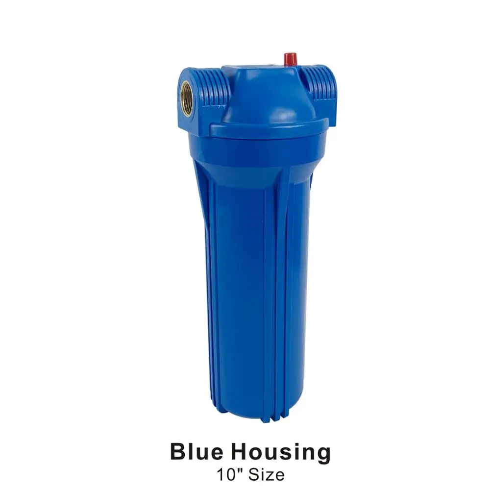 Стандартный 10-дюймовая Шпилька Blue домашний фильтр для воды Корпус/Cansiter-3/" латунный порт включают в себя Монтажный кронштейн, ключ, дюймовый стандарт и винты