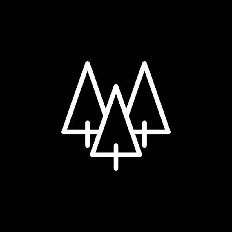 Виниловая наклейка с 3 деревьями черного/серебряного цвета водонепроницаемые