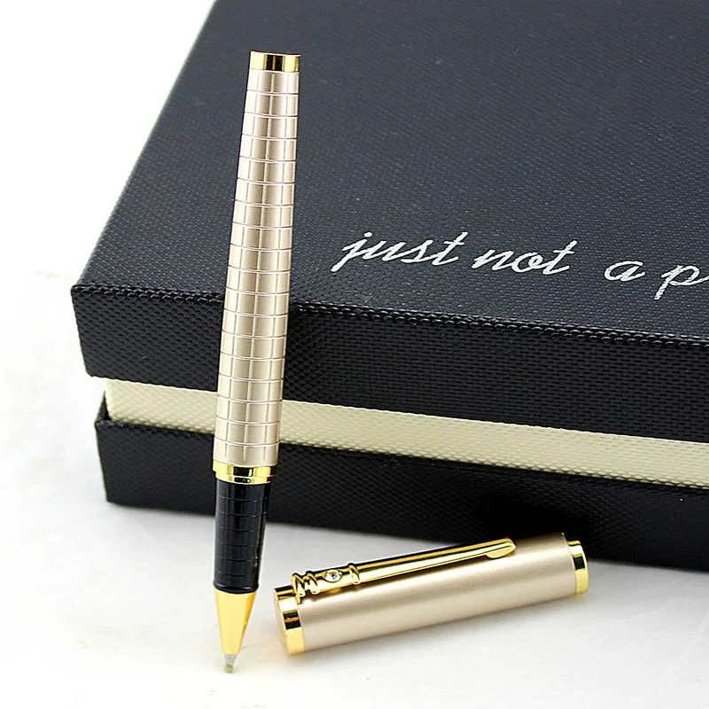 Роскошная металлическая шариковая ручка 0 5 мм цвета шампанского золотого золота