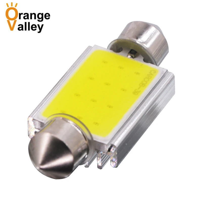 100 шт. Festoon C5W 31 36 39 41 мм светодиодный COB автомобильный внутренний купол для чтения