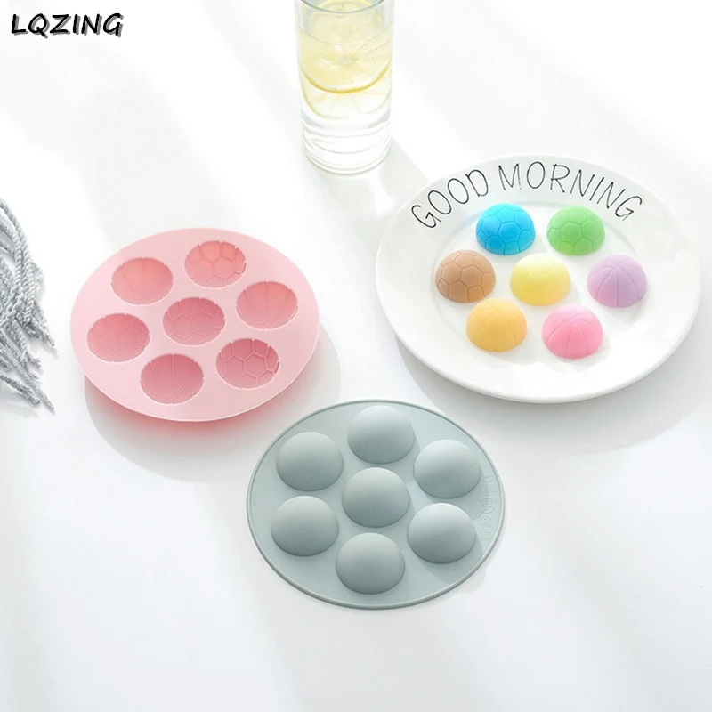 7 ячеек Мультяшные стерео футбол баскетбол форма для шоколадного мусса формы