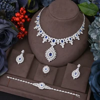missvikki luxury nigerian dubai brand bling bling necklace bangle earring ring for women cubic zircon wedding bridal jewelry set