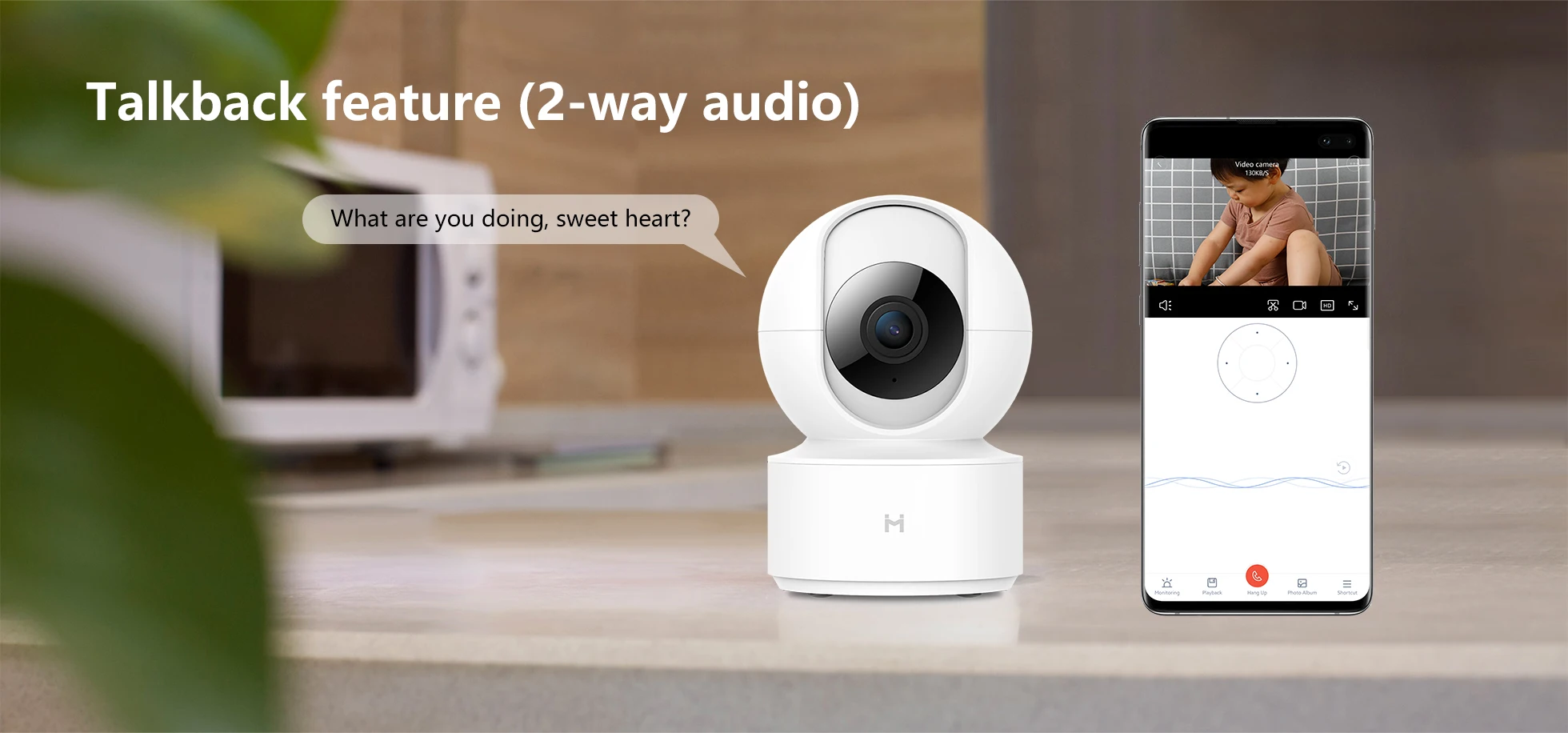 【Глобальная версия】 Mijia IMILAB IP-камера, Xiaomi Mi Home App Wi-Fi Камера видеонаблюдения HD 1080P Видеоняня H.265