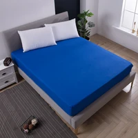 super soft solid fitted sheet mattress cover with all around elastic rubber band bed sheet home hotel bedding sheets