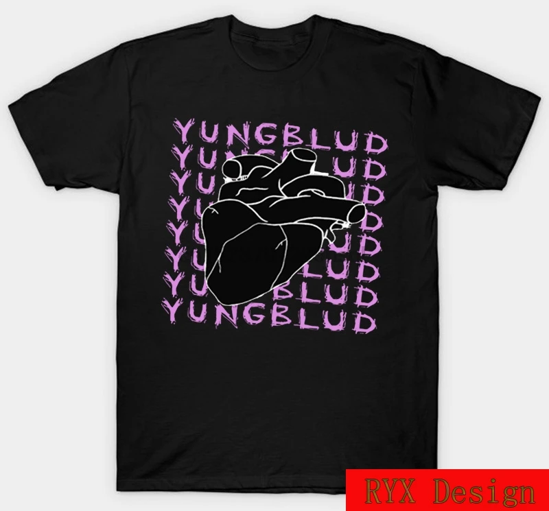 YUNGBLUD футболки мужские Harajuku забавная Мужская футболка с рисунком хип хоп 100%