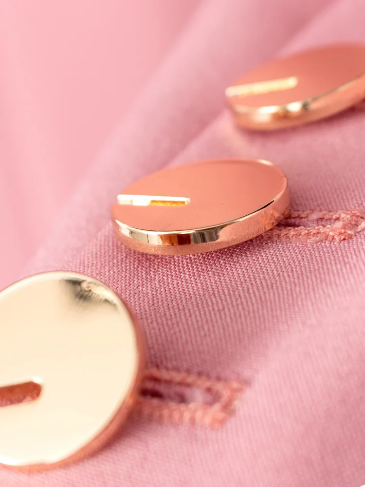 Стильные корейские женские костюмы Свободный Повседневный однотонный розовый