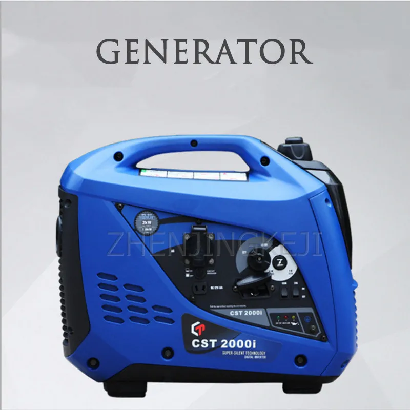 

Бензиновый генератор, цифровой преобразователь частоты 2 кВт, маленький ультратихий портативный домашний удлинитель частоты медных провод...