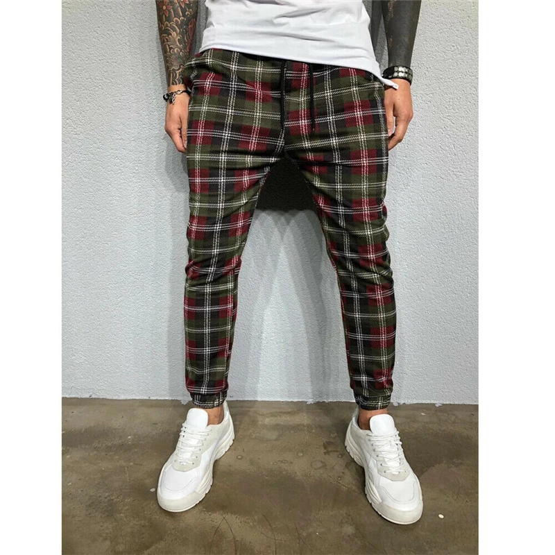 Брюки мужские повседневные приталенные шаровары в стиле хип-хоп спортивные