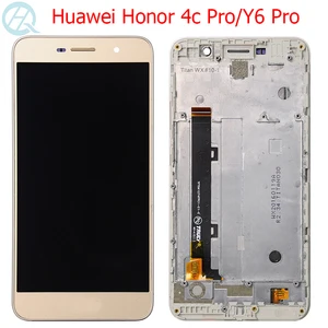 original y6 pro lcd for huawei honor 4c pro display with frame 5 0 honor 4c pro tit l01 lcd display touch screen parts assembly free global shipping