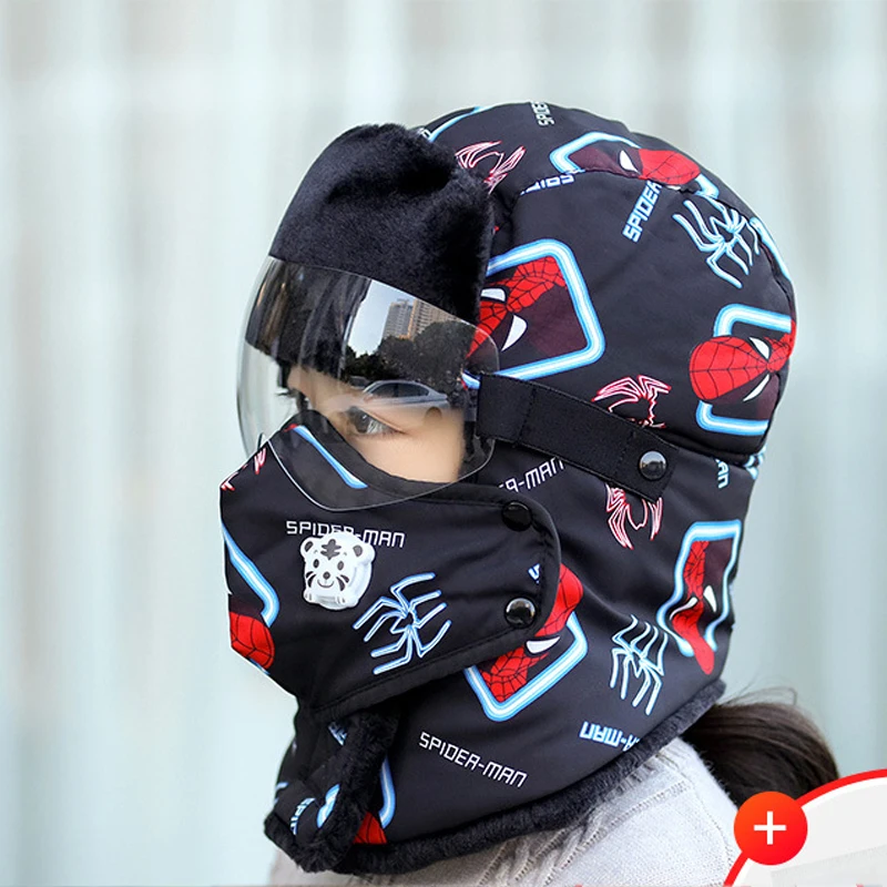 Новая модная теплая зимняя шапка для мальчиков оригинальный дизайн зимние шапки