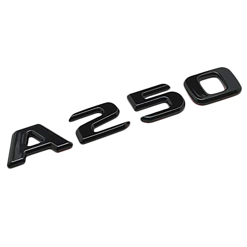Черный A250 плоский Benz модель автомобиля цифры буквы значок эмблема для класса W176
