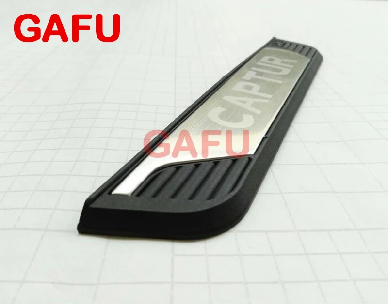 Наклейка на пороги автомобиля для Renault Captur Накладка порог из нержавеющей стали