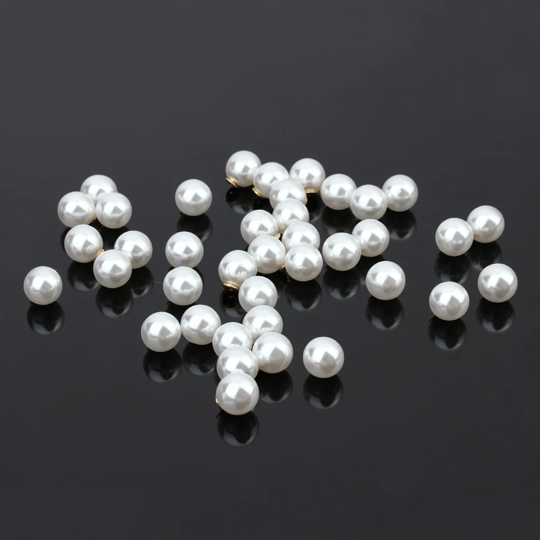 

50pcs/lot Round Artificial Simulated Pearl Beads Brooch Backs Stoppers Balls Bead fit Hole Diameter 1mm Brooch Pins Findings