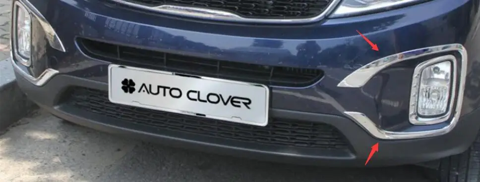 

For 2013 2014 for KIA Sorento ABS Chrome Front Fog light Lamp Cover Trim 2 pcs