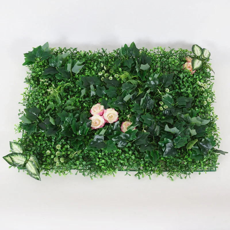 rose leaf plant 40x60 см искусственные растения стеновые панели зеленый пластик газон тропические листья эвкалипта клевера папоротника лист Свадебные украшения дома - Цвет: rose leaf plant
