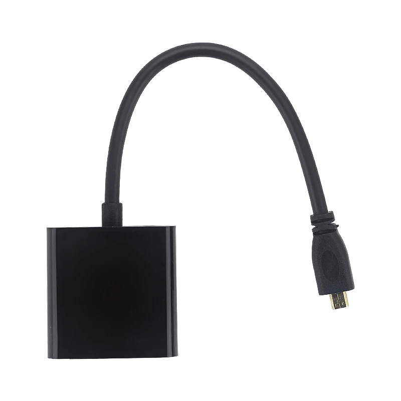 Кабель-адаптер Micro-HDMI к VGA видеоконвертер 1080P с аудиоразъемом USB кабель питания для