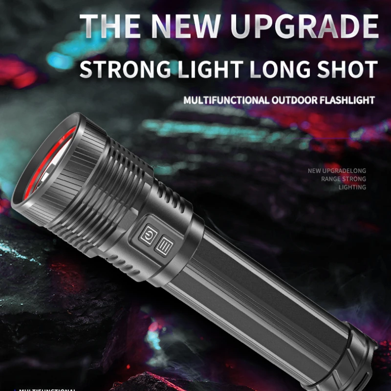 

XHP70 сильный светильник вспышки светильник Открытый светодиодный портативные сумки через плечо-установленный USB Перезаряжаемый двойной пер...