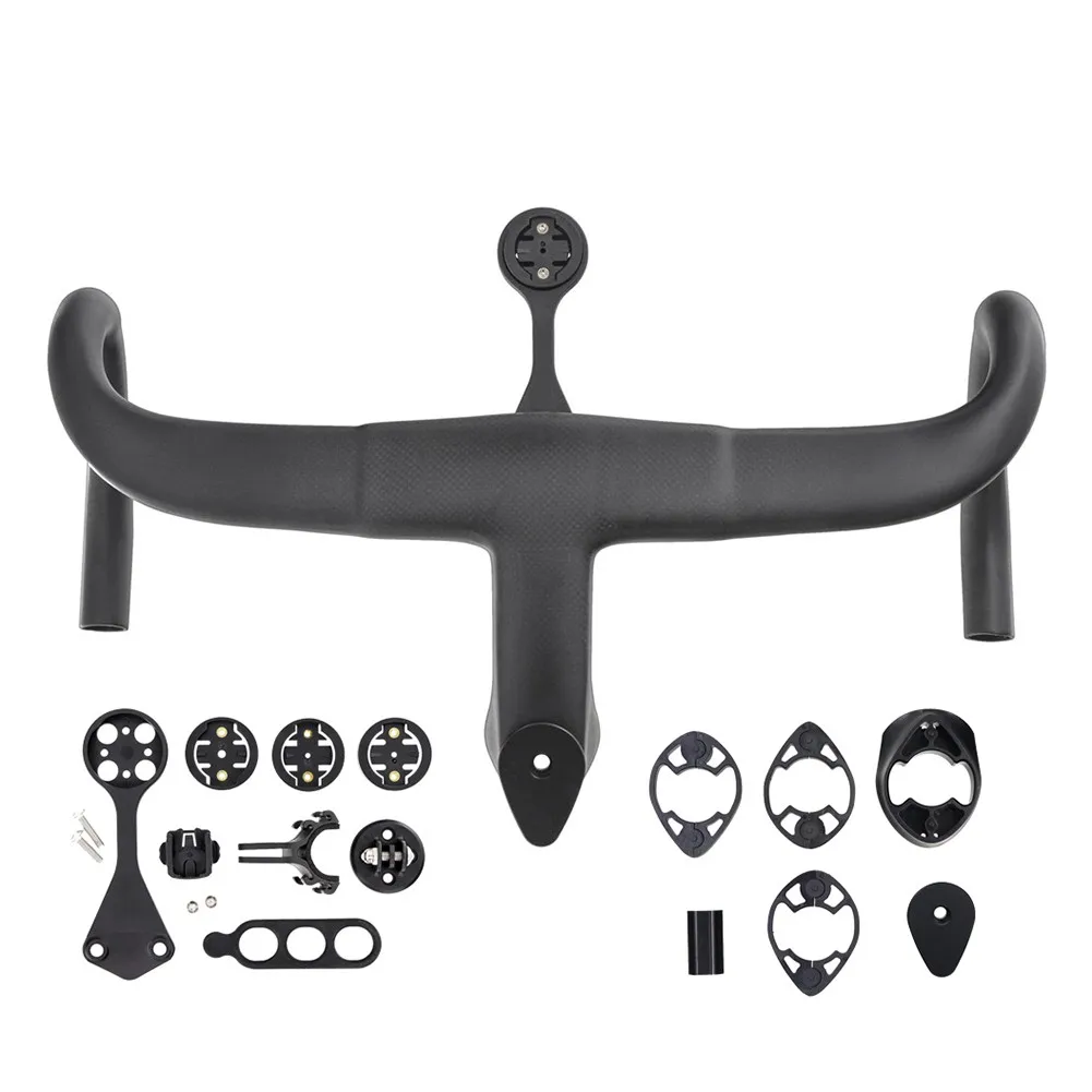 

2021 New Carbon Ultra 1k Road Handlebar Integrated Bicycle HandBar For F12 Bike 400~440mm 4 Degrees Bicycle Carbon Handlebars