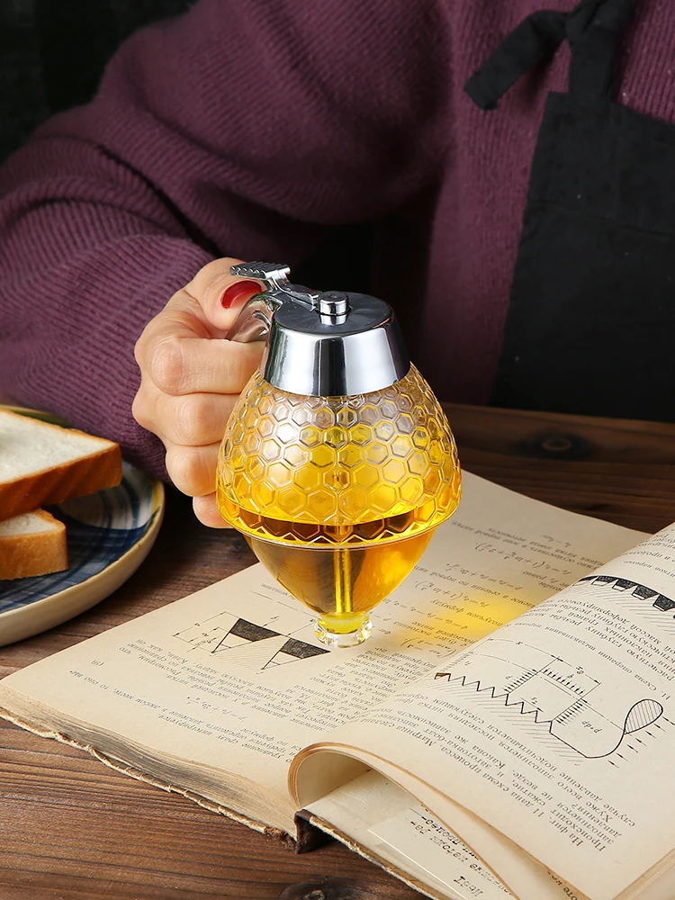 Хрустальный дозатор меда и грелка набор медовая банка контейнер сироп чашка