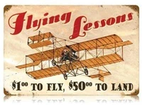 9ginkgo vintage metal sign aviation airplane humor steel tin sign 8x12 inch
