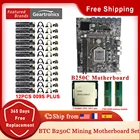 Набор материнской платы для майнинга BTC B250C, 12 PCIE на USB3.0, графическая карта LGA1151 DDR4, процессор G3900 для майнинга биткоинов ETH