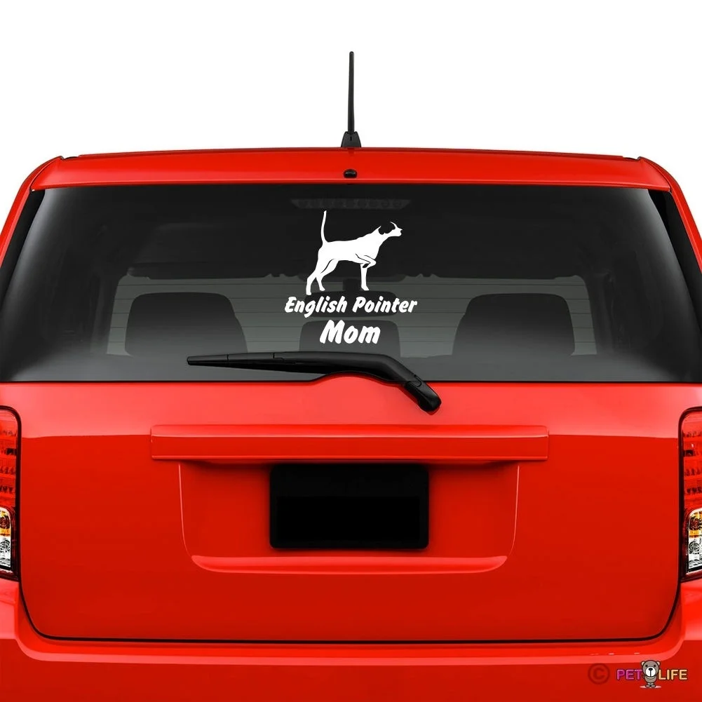 

English Pointer Mom Windshield Sticker Vinyl Auto Window v2 window decals