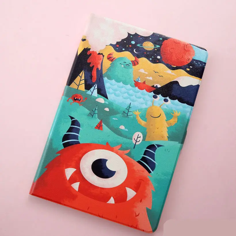 E053 Чехол для планшета для samsung Galaxy Tab 3 8,0 SM-T310 T311 T315, умный чехол с мультяшным принтом, силиконовый чехол из ТПУ+ чехол из искусственной кожи - Цвет: E053