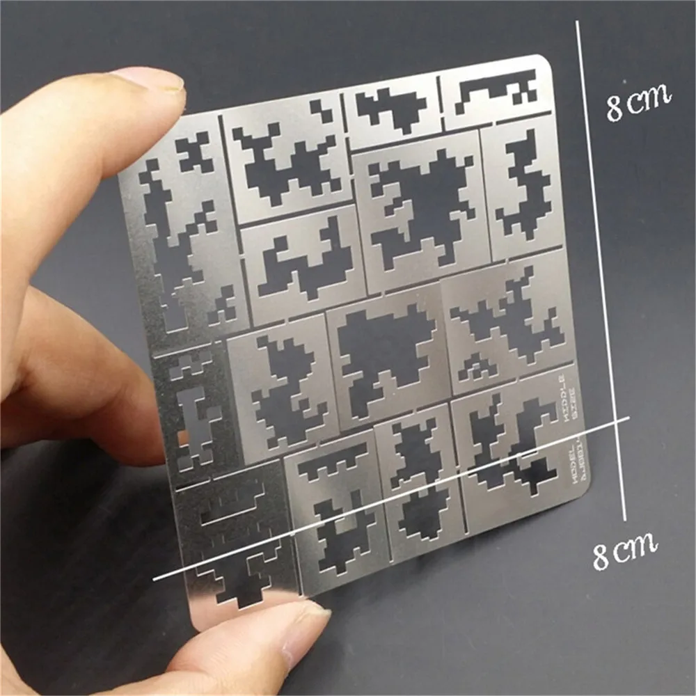 Для 1/35 милитари модель AFV Цифровой Камуфляжный трафарет шаблоны Средний узор AJ0014