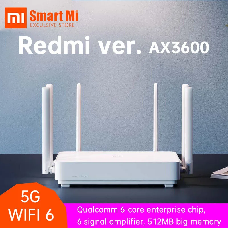 2020 Xiaomi Mi Redmi беспроводной роутер AX6 Wifi6 6 ядерный 512M сетка памяти домашний IoT