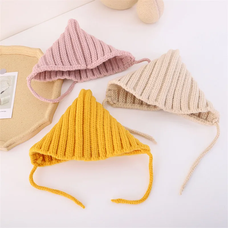 Новинка Сезон осень зима Вязаные крючком детские шапки Повседневные для