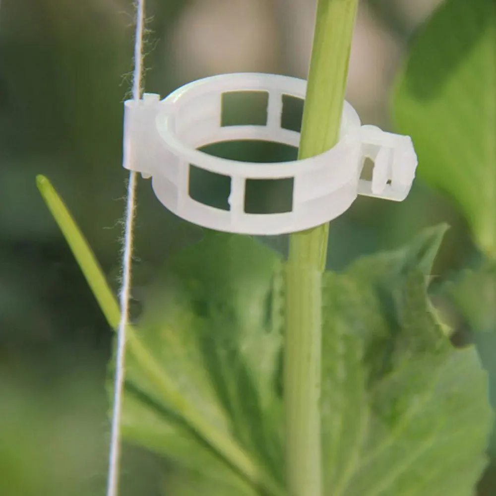 

400Pcs Plant Support Garden Clips For Vine Upright Vegetable Tomato White