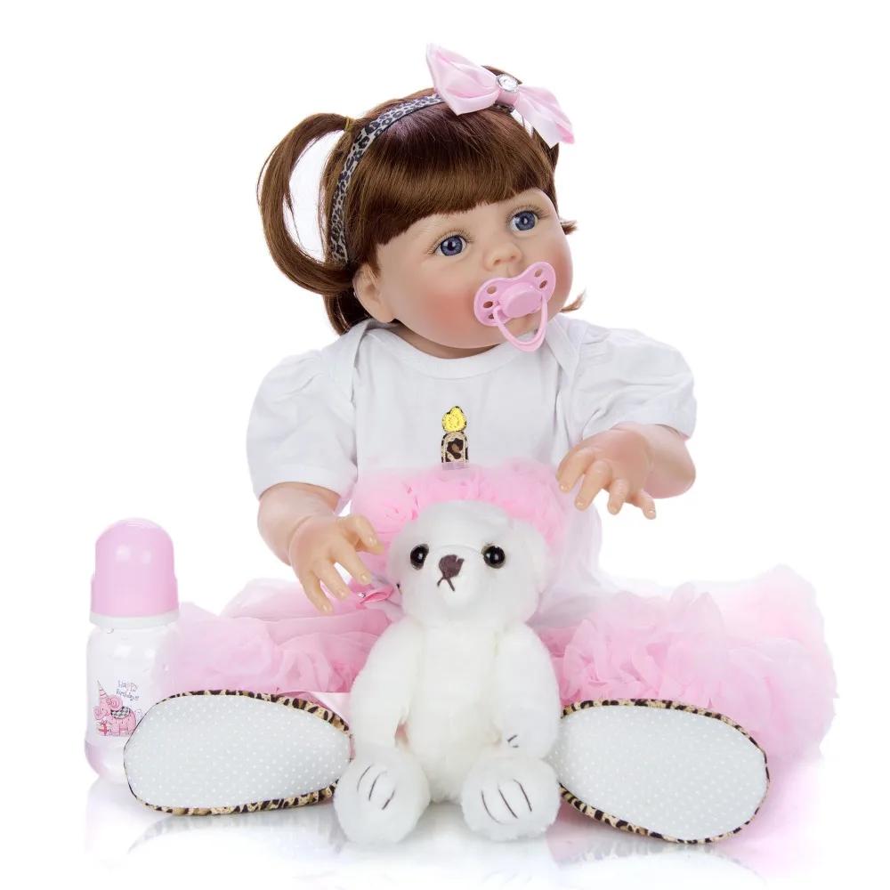 Реалистичные 23 &quot57 см bebe Reborn Boneca Кукла полностью силиконовая виниловая кукла для