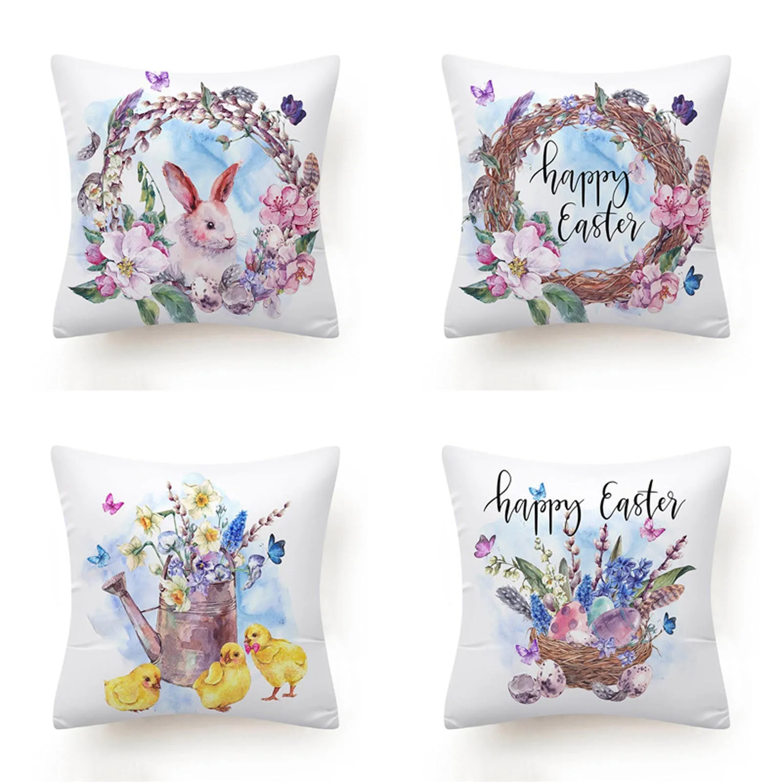 

Rabbit Easter Day Pillow Cover Sofa Cover Cushion Cover Custom Home Decoration