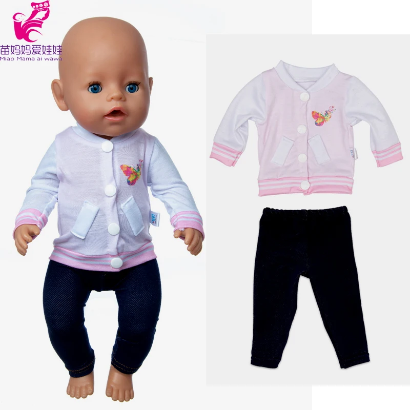

Baby Dolls Clothes Pants for 17 Inch Reborn Baby Doll Jacket Children Gift