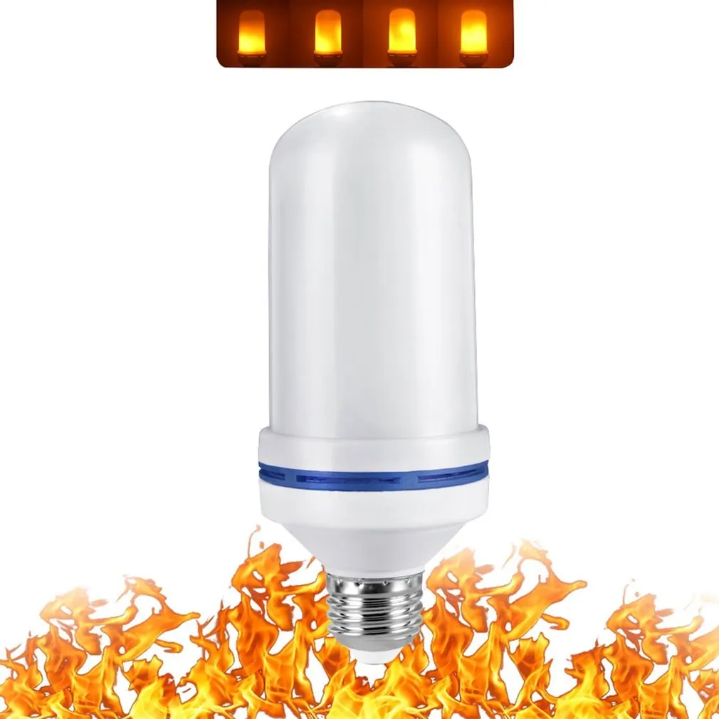 

New Series E27/E26/E14/E12/B22 Cross-border Gravity Induction LED Simulated Flame Lamp Large Size Yellow