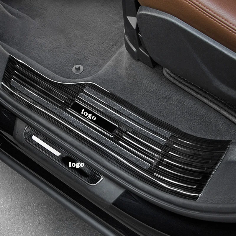 

For Audi Q7 Q8 2007-2021 Stainless Steel Threshold Bar Welcome Pedal Anti-Scratch Protection Car Accessories