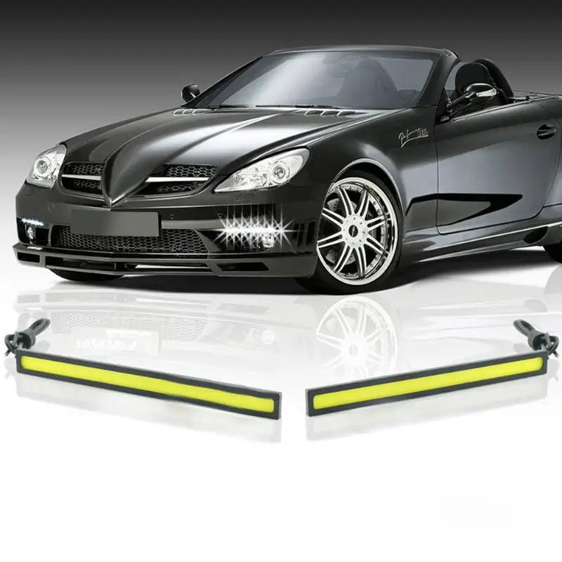 2pcs Waterproof 12V LED COB Car Auto DRL Driving Daytime Running Lamp Fog | Автомобили и мотоциклы